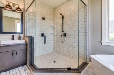 Sleek Shower with Frameless Doors